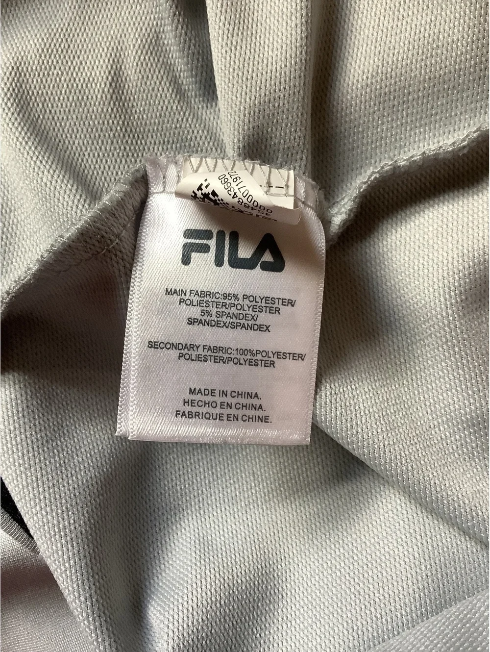 Men’s long sleeve Fila jacket, size large